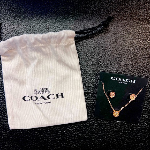 Coach necklace and earring set. - Picture 1 of 2